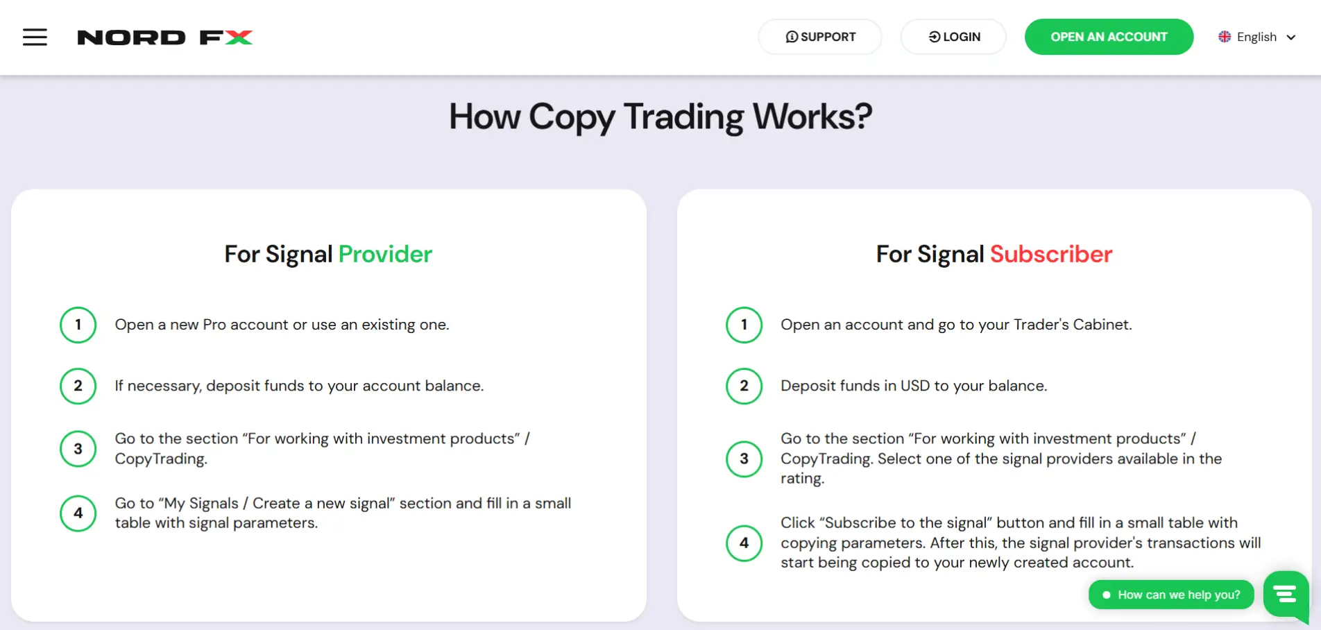 NordFX Copy Trading