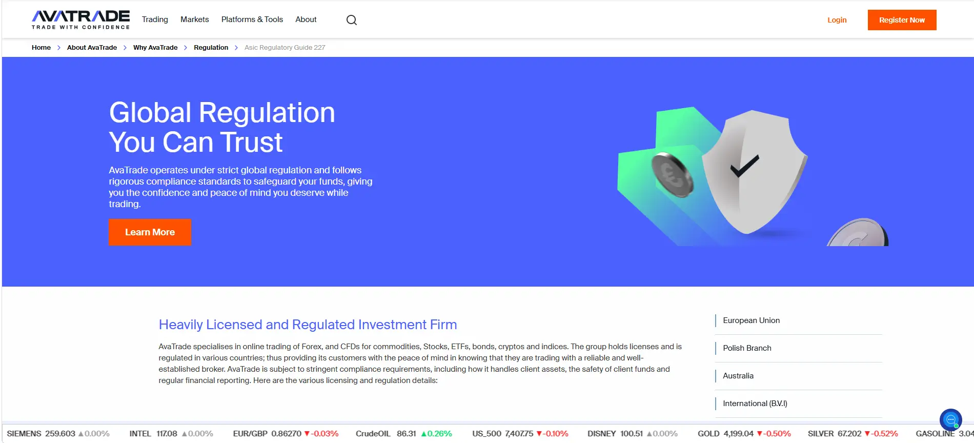 AvaTrade Regulation