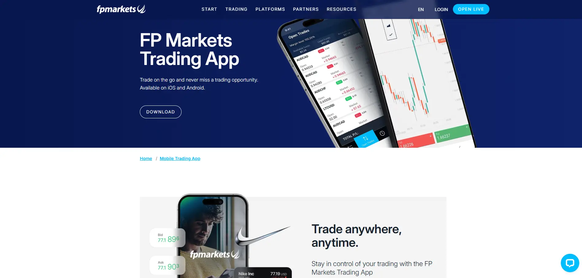 FP Markets Trading App