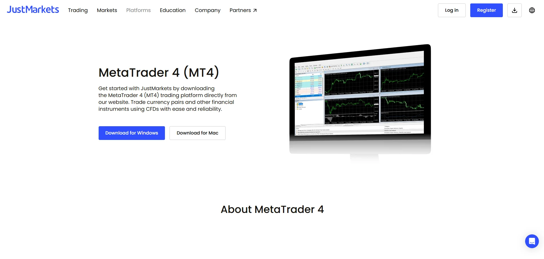 JustMarkets MetaTrader 4