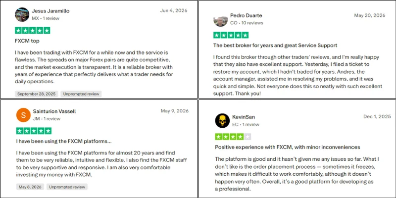 FXCM TrustPilot Review