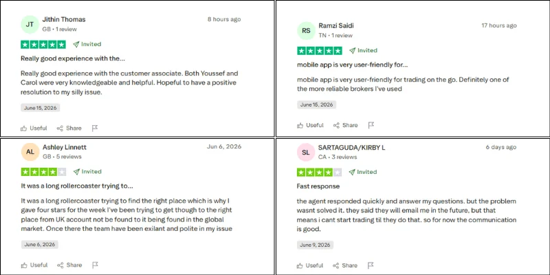 Vantage TrustPilot Review