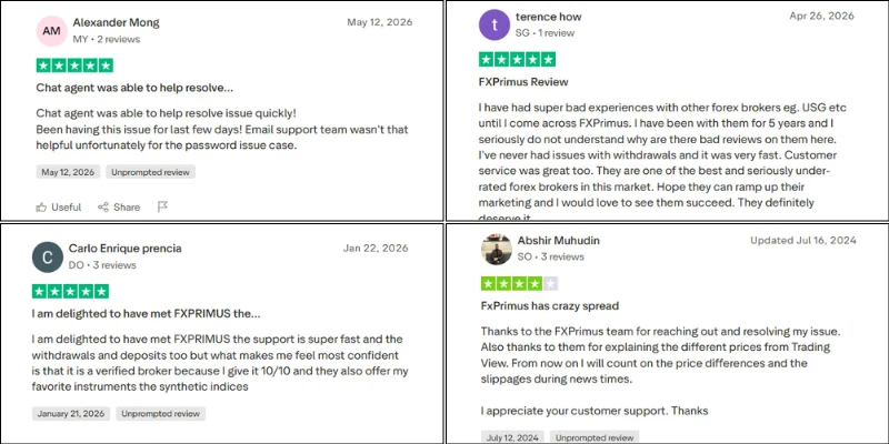 FXPrimus TrustPilot Review