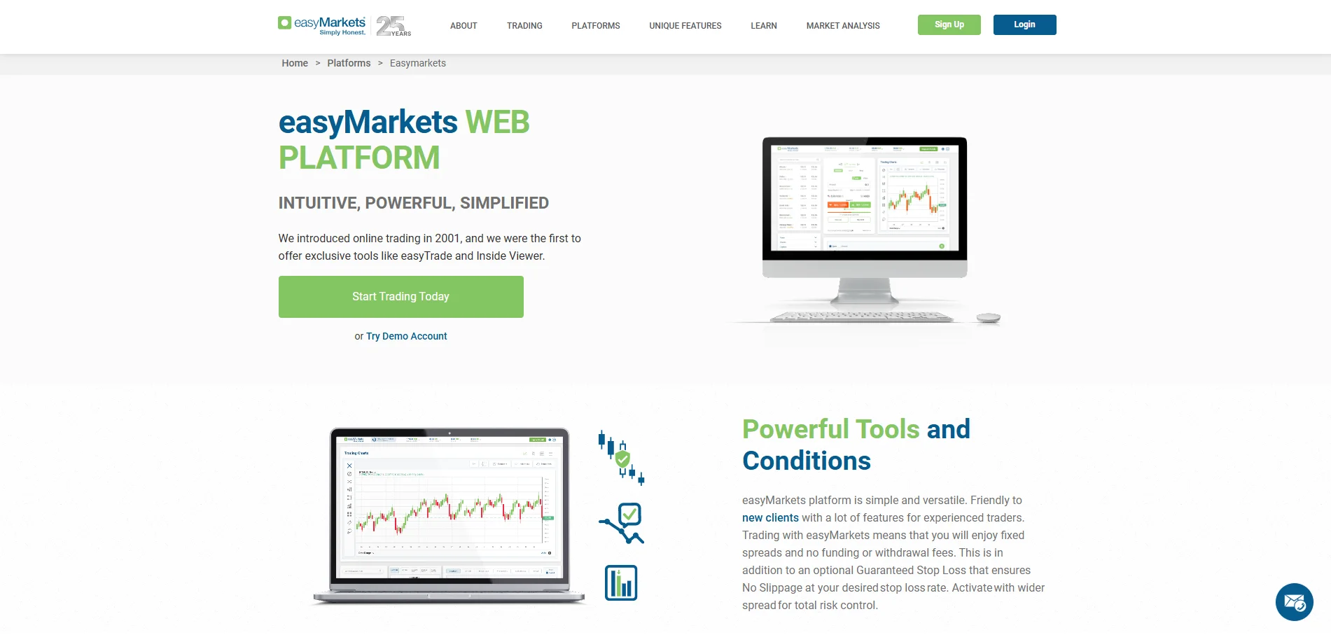 easyMarkets WebPlatform