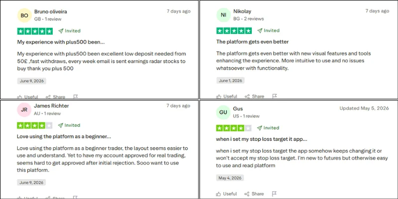Plus500 TrustPilot Review