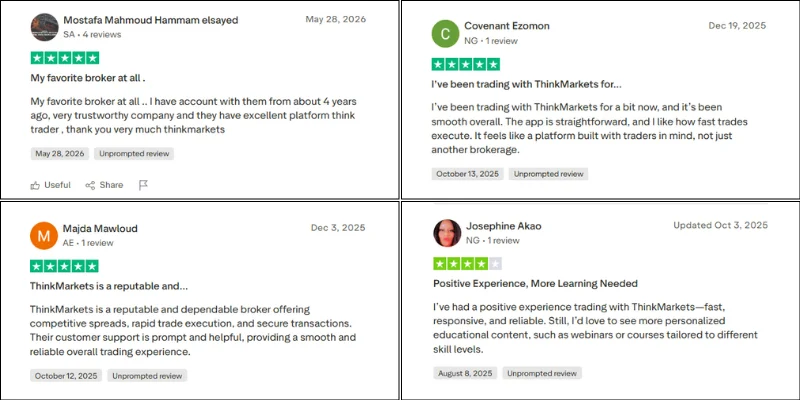 ThinkMarkets TrustPilot Review