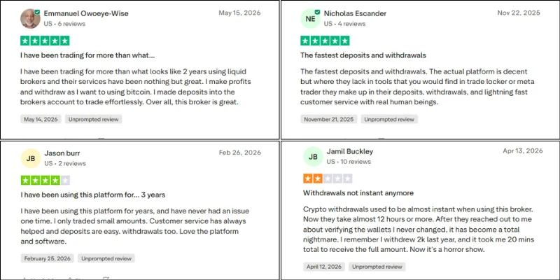 Liquid Brokers TrustPilot Review