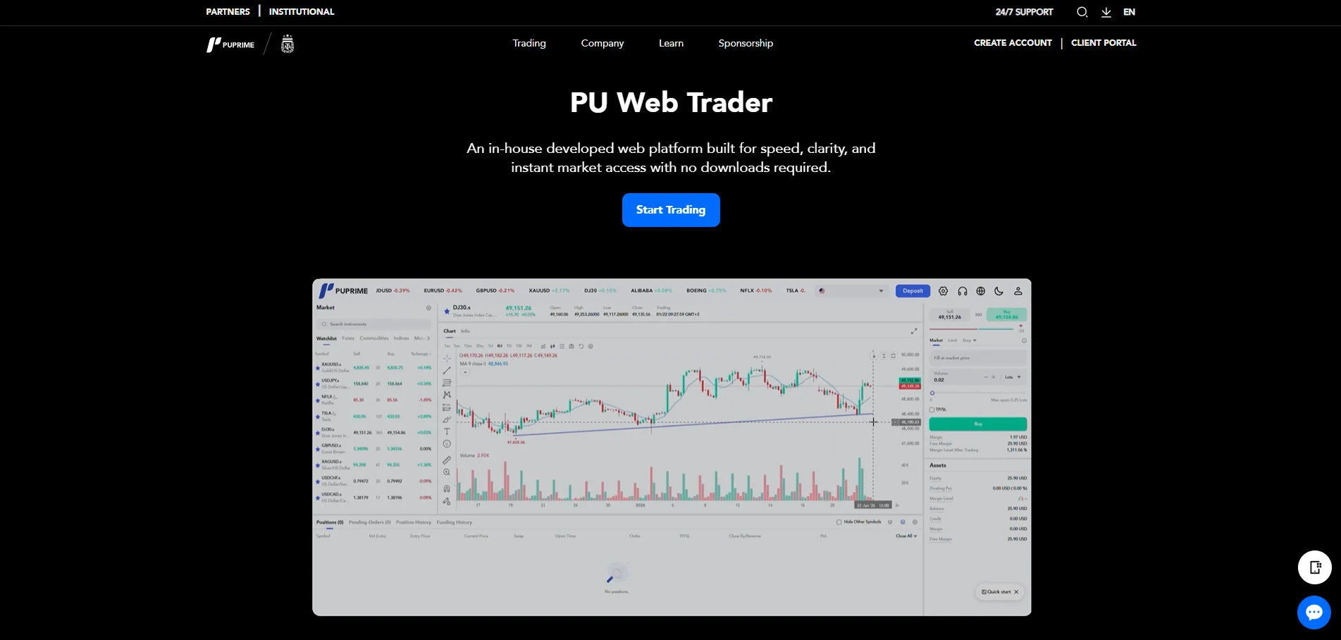 PU Prime WebTrader