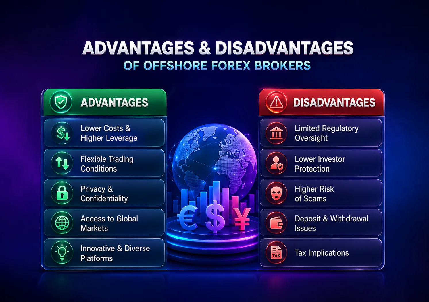Advantage & Disadvantages Offshore Forex Brokers